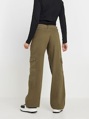 PixieGirl Petite Khaki Twill Loose Utility Trousers - Image 3 of 5