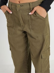 PixieGirl Petite Khaki Twill Loose Utility Trousers - Image 4 of 5