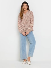 Long Tall Sally Pink Lace Insert Top - Image 2 of 4