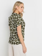 Long Tall Sally Green Short Sleeve Button Shirt - Image 2 of 4