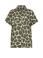 Long Tall Sally Green Short Sleeve Button Shirt - Image 4 of 4