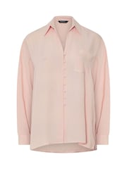 Yours Curve Pink Oversized Slit Hem Shirt - Image 5 of 5