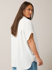 White - Yours Curve Grown On Sleeve Blouse - Image 3 of 5
