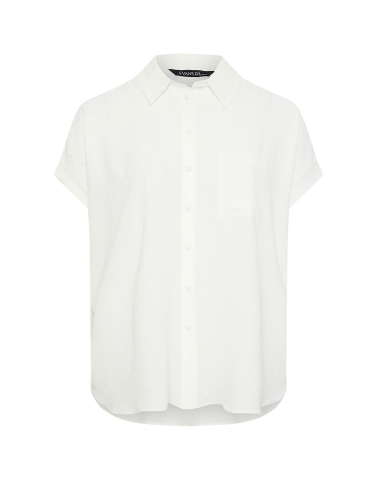 White - Yours Curve Grown On Sleeve Blouse - Image 5 of 5