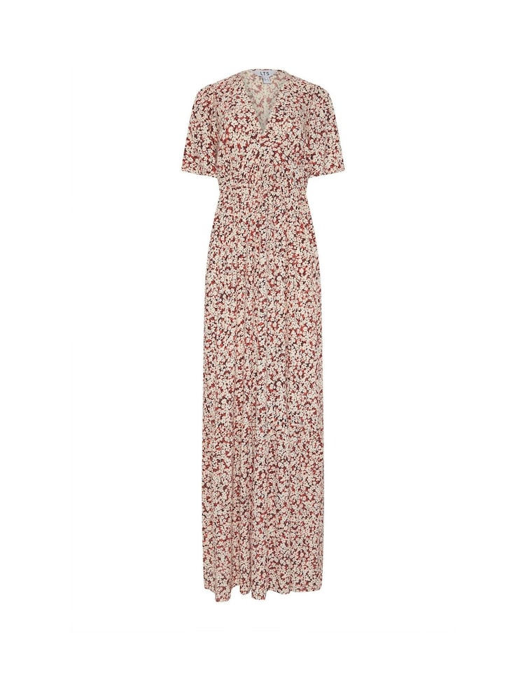 Long Tall Sally Pink Ditsy Tiered Maxi Dress - Image 5 of 5