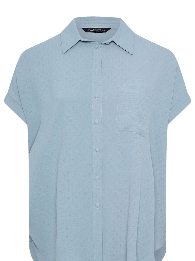 Azul - Blusa con manga superpuesta de Yours Curve - Imagen 5 de 5