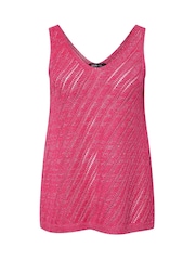 Yours Curve Pink Metallic Pointelle Vest - Image 5 of 5