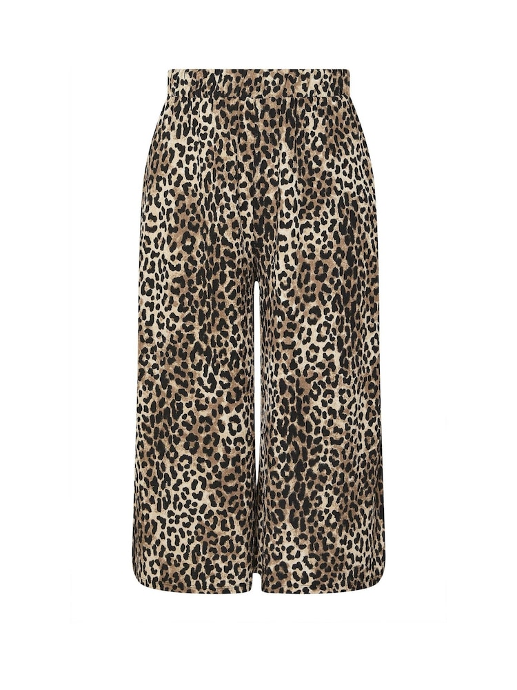 Yours Curve Brown Jersey Midaxi Culottes - Image 5 of 5