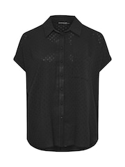 Yours Curve Black Grown On Sleeve Blouse - Image 5 of 5