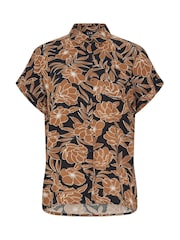 Long Tall Sally Brown Short Sleeve Button Shirt - Image 5 of 5