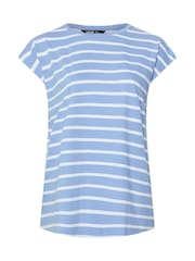 Yours Curve Blue 100% Cotton Grown On Slub T-Shirt - Image 5 of 5