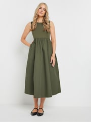 Зеленый - Платье миди из 100% хлопка без рукавов Long Tall Sally - Image 1 of 6