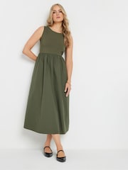 Зеленый - Платье миди из 100% хлопка без рукавов Long Tall Sally - Image 2 of 6
