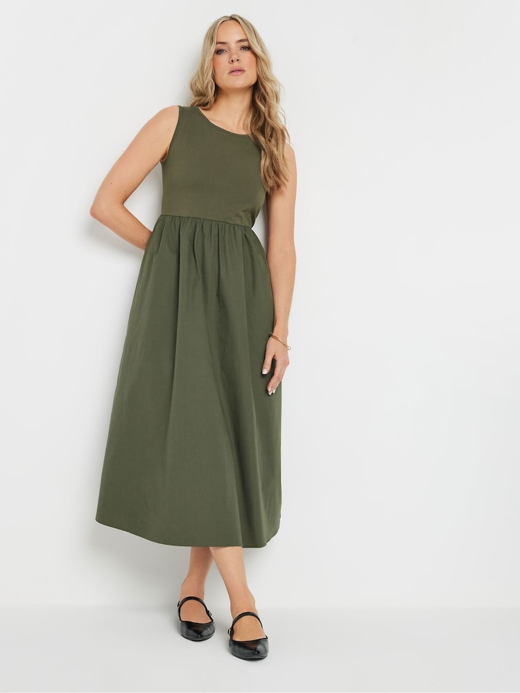 Зеленый - Платье миди из 100% хлопка без рукавов Long Tall Sally - Image 2 of 6