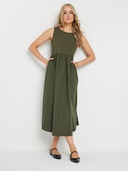 Зеленый - Платье миди из 100% хлопка без рукавов Long Tall Sally - Image 3 of 6