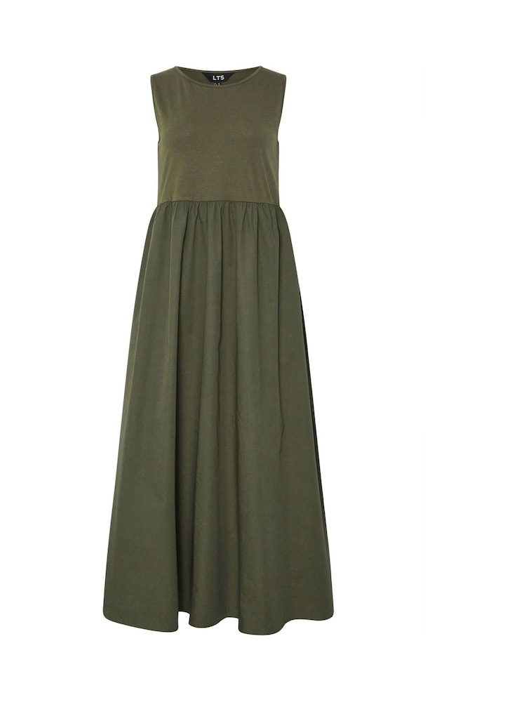 Зеленый - Платье миди из 100% хлопка без рукавов Long Tall Sally - Image 6 of 6