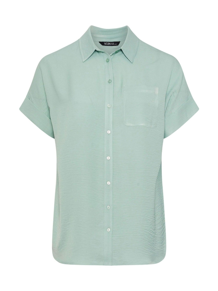 Yours Curve Blue Oversized Grown On Shirt - Image 5 of 5
