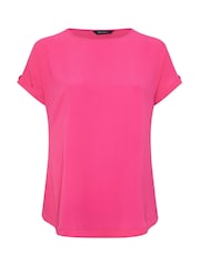 Yours Curve Pink Turn Back Button Detail Blouse - Image 5 of 5
