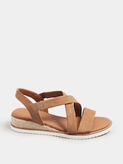 Yours Curve Nude Wide Fit Wide Fit Flexi Comfort Sandals - Image 3 of 5