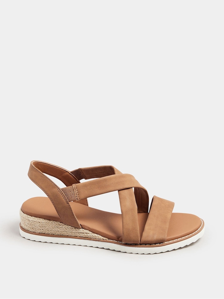 Yours Curve Nude Wide Fit Wide Fit Flexi Comfort Sandals - Image 3 of 5