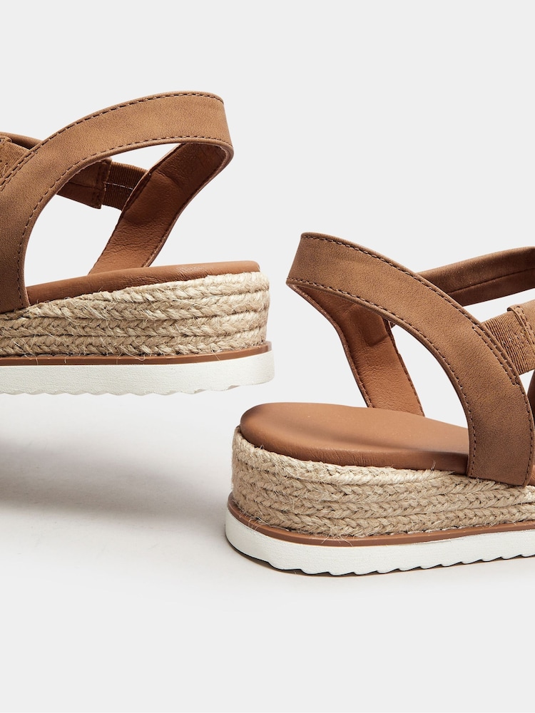 Yours Curve Nude Wide Fit Wide Fit Flexi Comfort Sandals - Image 4 of 5