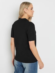 Long Tall Sally Black Short Sleeve Boxy Knitted Cardigan - Image 3 of 5