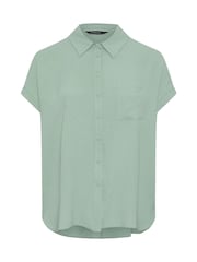 Yours Curve Light Green Grown On Sleeve Blouse - Image 5 of 5