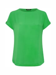 Yours Curve Green Turn Back Button Detail Blouse - Image 5 of 5