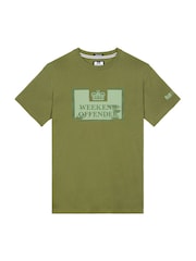 Weekend Offender Green Bonpensiero Graphic 100% Cotton T-Shirt - Image 4 of 7