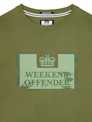 Weekend Offender Green Bonpensiero Graphic 100% Cotton T-Shirt - Image 5 of 7