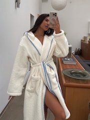 Never Fully Dressed Cream Octopus Borg Fleece Robe - Image 1 of 4
