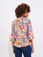 Joe Browns Cream Bird Print Embroidered Top - Image 5 of 7