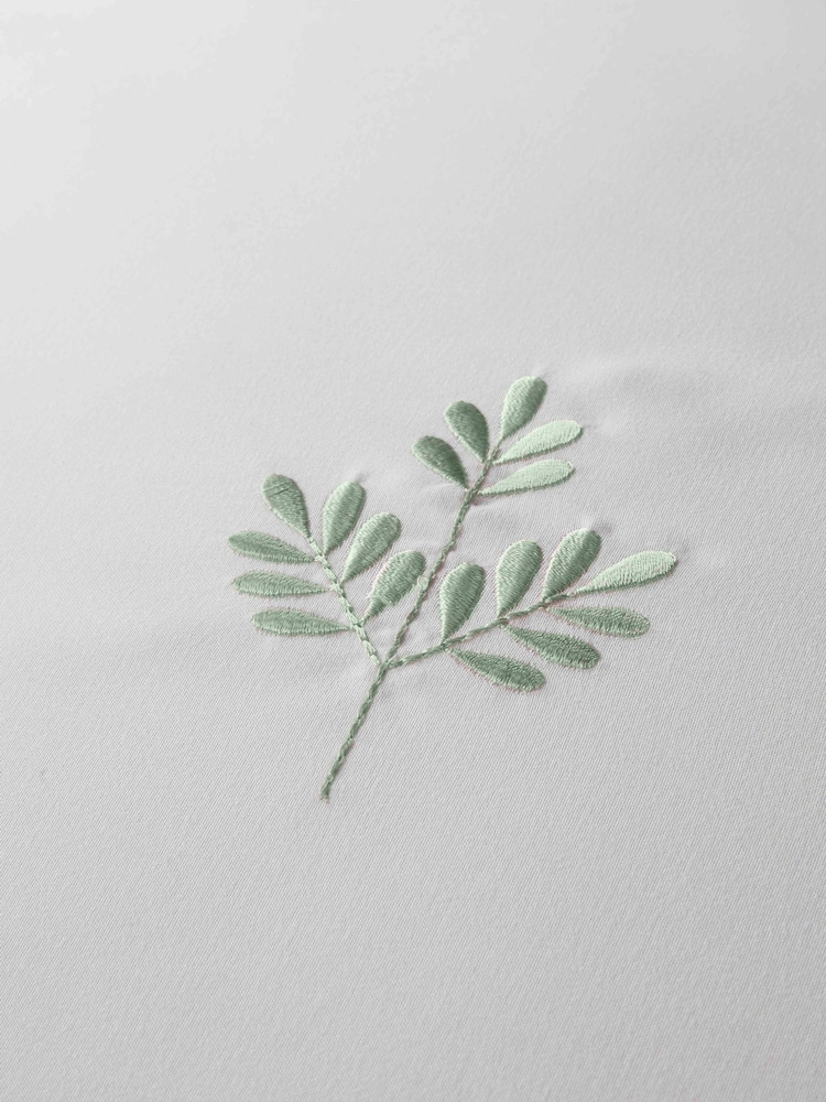 Serene Emily Embroidery Easy Care Duvet Cover Set - Image 3 of 3