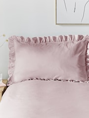Appletree Lavender Cassia Frill 100% Cotton Duvet Cover Set - Image 2 of 3
