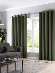 Fusion Cannes Blackout and Thermal Pair of Eyelet Curtains - Imagem 1 de 3