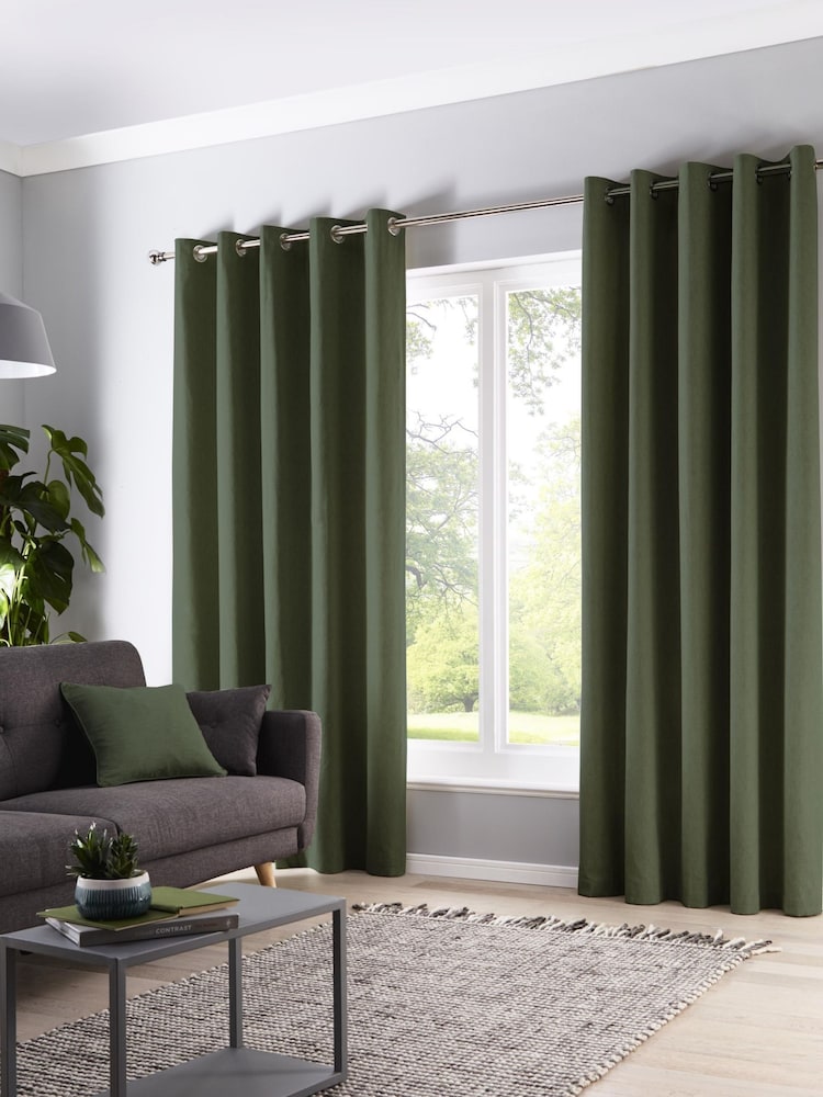 Fusion Cannes Blackout and Thermal Pair of Eyelet Curtains - Изображение 1 из 3 Fusion Cannes Blackout and Thermal Pair of Eyelet Curtains - Изображение 1 из 3