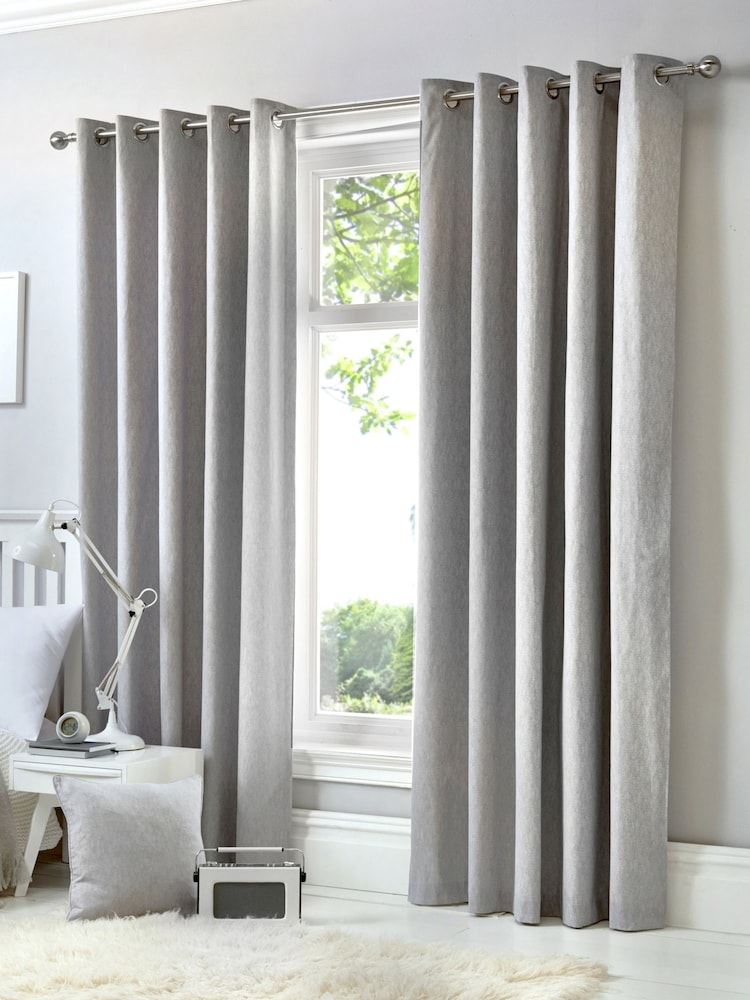 Fusion Cannes Blackout and Thermal Pair of Eyelet Curtains - Изображение 1 из 3 Fusion Cannes Blackout and Thermal Pair of Eyelet Curtains - Изображение 1 из 3