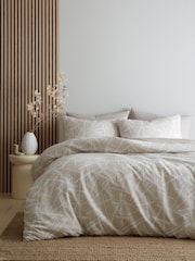 Appletree Natural Otto Textured Jacquard Duvet Cover Set - Image 1 of 4