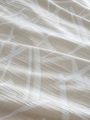 Appletree Natural Otto Textured Jacquard Duvet Cover Set - Image 3 of 4