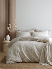 Appletree Natural Otto Textured Jacquard Duvet Cover Set - Image 4 of 4
