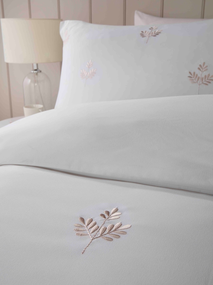 Serene Emily Embroidery Easy Care Duvet Cover Set - Image 2 of 3