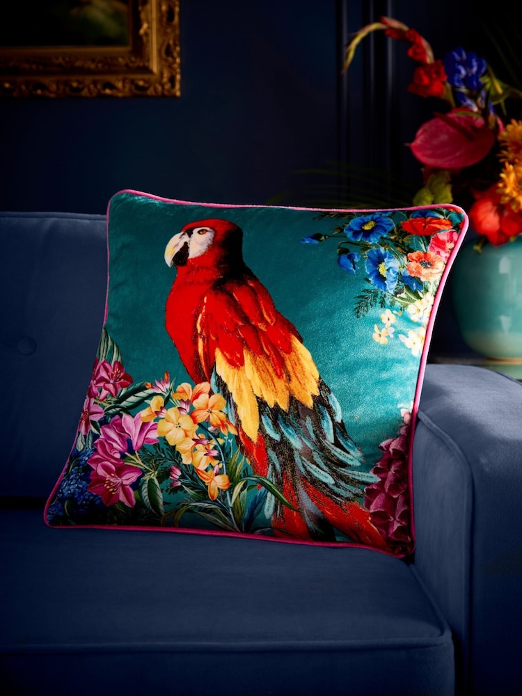 Laurence Llewelyn-Bowen Polly Amorous Velvet Filled Cushion - Imagen 1 de 3