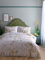 Appletree Natural Arianna 100% Cotton Duvet Cover Set - Image 1 of 5