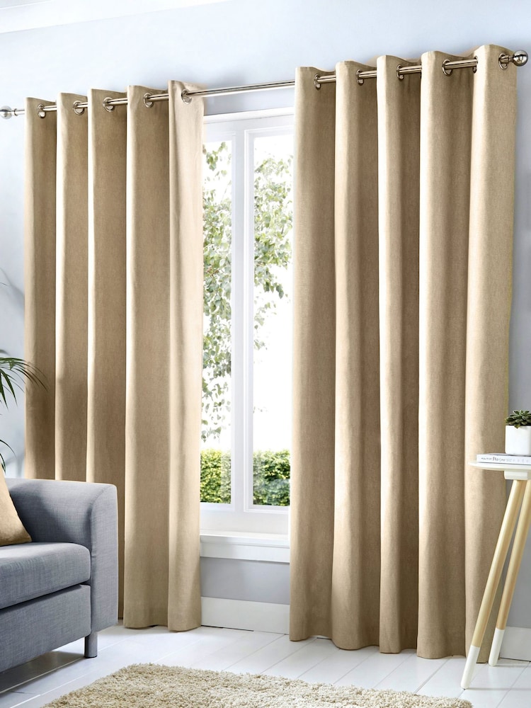 Fusion Cannes Blackout and Thermal Pair of Eyelet Curtains - Изображение 1 из 3 Fusion Cannes Blackout and Thermal Pair of Eyelet Curtains - Изображение 1 из 3