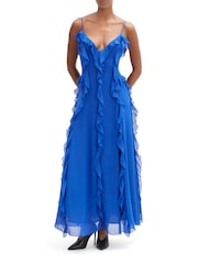 Bardot Blue Veris Ruffle Maxi Dress - Image 1 of 4