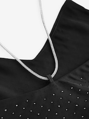 Black Embellished Gem Strappy Camisole - Image 7 of 7