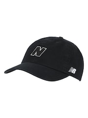 New Balance Black 6 Panel Block N 100% Cotton Hat V 2.0 - Image 1 of 3