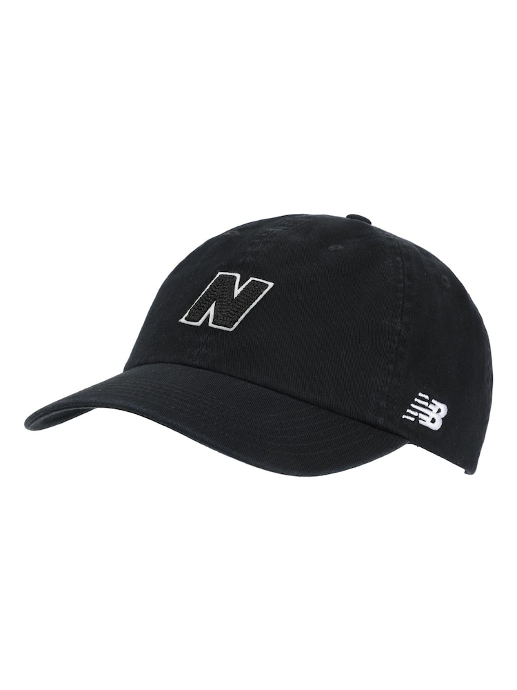 New Balance Black 6 Panel Block N 100% Cotton Hat V 2.0 - Image 1 of 3