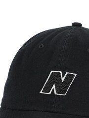 New Balance Black 6 Panel Block N 100% Cotton Hat V 2.0 - Image 3 of 3