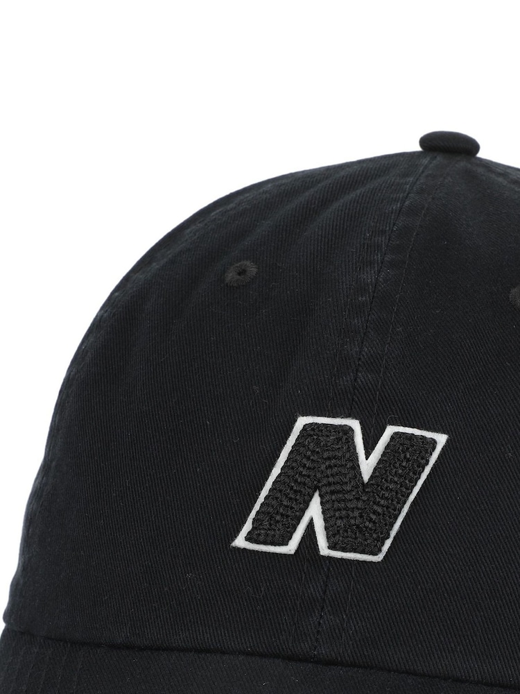 New Balance Black 6 Panel Block N 100% Cotton Hat V 2.0 - Image 3 of 3